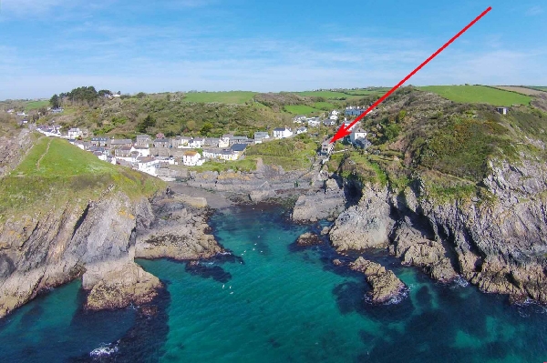 The Portloe Boathouse is located in Portloe